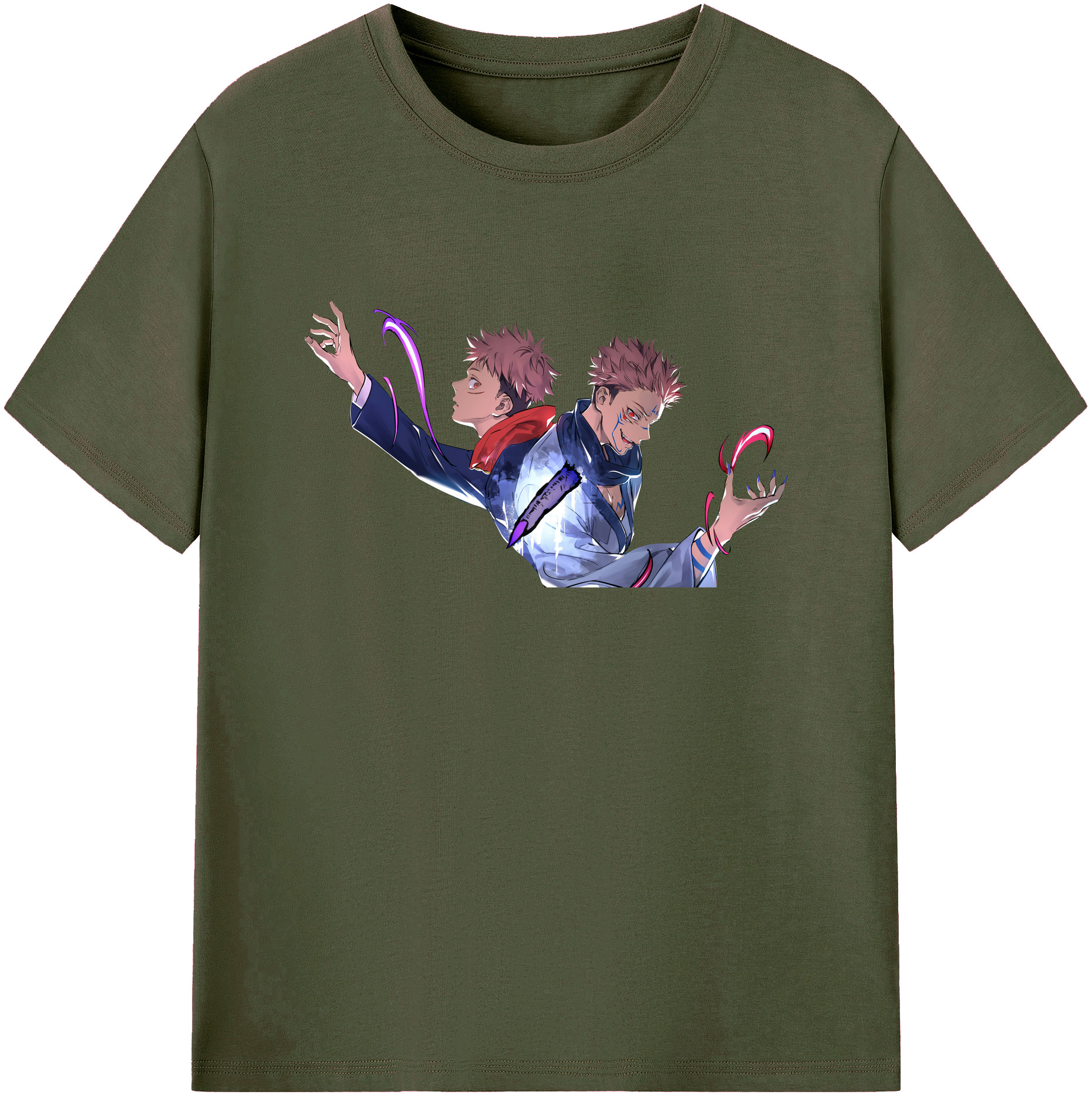 （画像用） 呪術廻戦 Jujutsu Kaisen 綿100％ メンズ半袖Tシャツ｜肌触りやわらか＆通気性